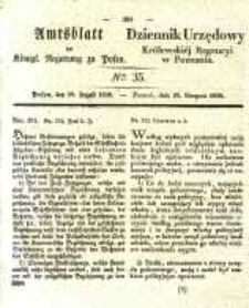 Amtsblatt der K&ouml;niglichen Regierung zu Posen. 1838.08.28 Nro.35
