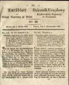 Amtsblatt der K&ouml;niglichen Regierung zu Posen. 1838.10.02 Nro.40