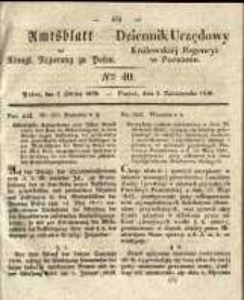 Amtsblatt der Königlichen Regierung zu Posen. 1838.10.02 Nro.40