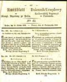 Amtsblatt der K&ouml;niglichen Regierung zu Posen. 1838.10.16 Nro.42
