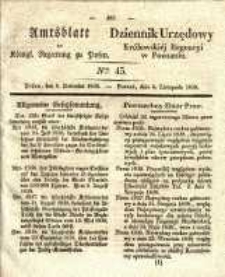 Amtsblatt der K&ouml;niglichen Regierung zu Posen. 1838.11.06 Nro.45