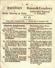 Amtsblatt der Königlichen Regierung zu Posen. 1838.11.06 Nro.45