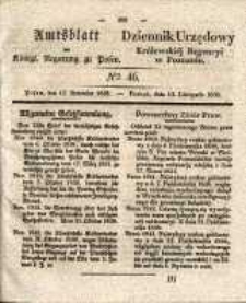 Amtsblatt der K&ouml;niglichen Regierung zu Posen. 1838.11.13 Nro.46