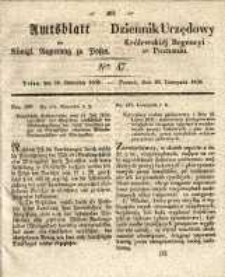 Amtsblatt der K&ouml;niglichen Regierung zu Posen. 1838.11.20 Nro.47