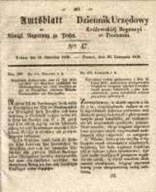 Amtsblatt der Königlichen Regierung zu Posen. 1838.11.20 Nro.47