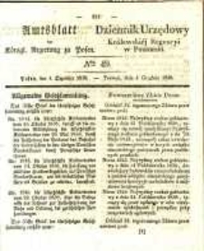 Amtsblatt der K&ouml;niglichen Regierung zu Posen. 1838.12.04 Nro.49
