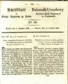 Amtsblatt der K&ouml;niglichen Regierung zu Posen. 1838.12.11 Nro.50