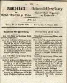 Amtsblatt der K&ouml;niglichen Regierung zu Posen. 1838.12.18 Nro.51