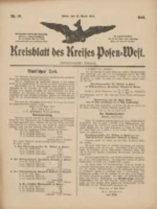 Kreisblatt des Kreises Posen-West 1910.04.14 Jg.22 Nr16