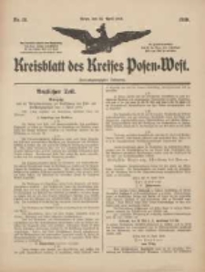 Kreisblatt des Kreises Posen-West 1910.04.22 Jg.22 Nr18