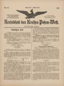 Kreisblatt des Kreises Posen-West 1910.08.11 Jg.22 Nr34