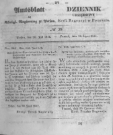 Amtsblatt der K&ouml;niglichen Regierung zu Posen. 1841.07.20 Nro.29