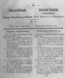 Amtsblatt der K&ouml;niglichen Regierung zu Posen. 1841.08.03 Nro.31