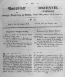 Amtsblatt der K&ouml;niglichen Regierung zu Posen. 1841.08.10 Nro.32