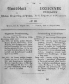 Amtsblatt der K&ouml;niglichen Regierung zu Posen. 1841.08.31 Nro.35