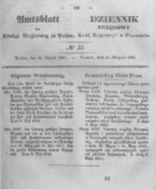Amtsblatt der Königlichen Regierung zu Posen. 1841.08.31 Nro.35