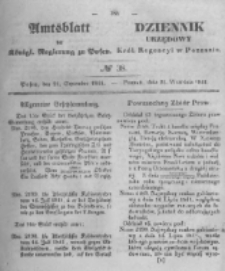 Amtsblatt der K&ouml;niglichen Regierung zu Posen. 1841.09.21 Nro.38