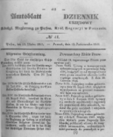 Amtsblatt der K&ouml;niglichen Regierung zu Posen. 1841.10.12 Nro.41