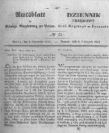 Amtsblatt der K&ouml;niglichen Regierung zu Posen. 1841.11.09 Nro.45