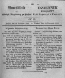 Amtsblatt der K&ouml;niglichen Regierung zu Posen. 1841.11.16 Nro.46
