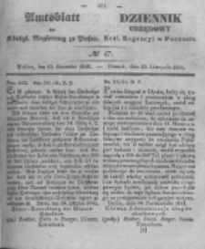 Amtsblatt der K&ouml;niglichen Regierung zu Posen. 1841.11.23 Nro.47