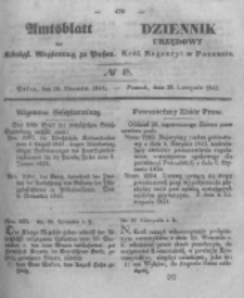 Amtsblatt der K&ouml;niglichen Regierung zu Posen. 1841.11.30 Nro.48