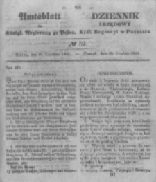 Amtsblatt der K&ouml;niglichen Regierung zu Posen. 1841.12.28 Nro.52