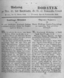 Dodatek do Nr. 41 Dziennika Urzęd.