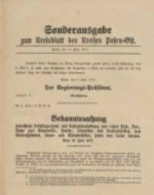 Kreis-Blatt des Kreises Posen-Ost 1917.06.14 Jg.29 Nr29 Sonder Ausgabe