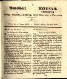 Amtsblatt der K&ouml;niglichen Regierung zu Posen. 1840.01.21 Nro.3