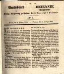 Amtsblatt der K&ouml;niglichen Regierung zu Posen. 1840.02.04 Nro.5