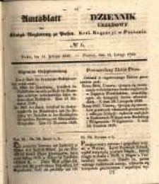 Amtsblatt der K&ouml;niglichen Regierung zu Posen. 1840.02.11 Nro.6