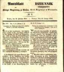 Amtsblatt der K&ouml;niglichen Regierung zu Posen. 1840.02.25 Nro.8