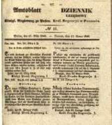 Amtsblatt der Königlichen Regierung zu Posen. 1840.03.17 Nro.11