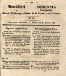 Amtsblatt der K&ouml;niglichen Regierung zu Posen. 1840.04.21 Nro.16