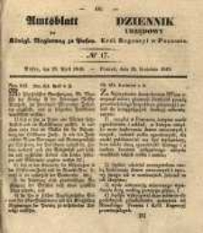 Amtsblatt der Königlichen Regierung zu Posen. 1840.04.28 Nro.17