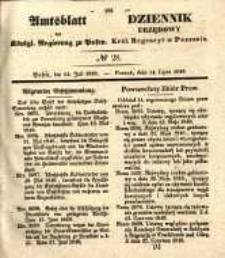 Amtsblatt der K&ouml;niglichen Regierung zu Posen. 1840.07.14 Nro.28