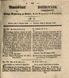 Amtsblatt der Königlichen Regierung zu Posen. 1840.08.04 Nro.31
