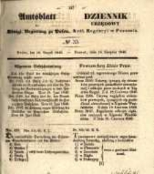 Amtsblatt der K&ouml;niglichen Regierung zu Posen. 1840.08.18 Nro.33