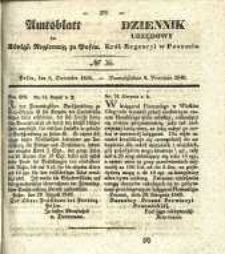 Amtsblatt der K&ouml;niglichen Regierung zu Posen. 1840.09.08 Nro.36