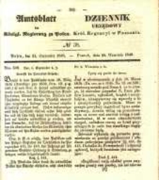 Amtsblatt der Königlichen Regierung zu Posen. 1840.09.22 Nro.38