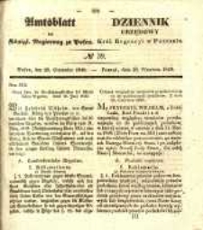 Amtsblatt der K&ouml;niglichen Regierung zu Posen. 1840.09.29 Nro.39