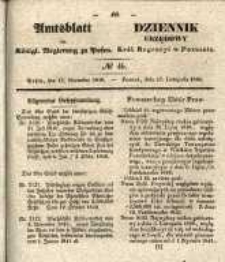 Amtsblatt der K&ouml;niglichen Regierung zu Posen. 1840.11.17 Nro.46