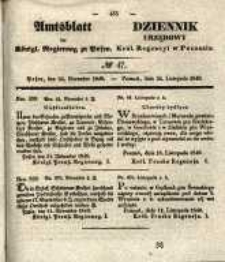 Amtsblatt der K&ouml;niglichen Regierung zu Posen. 1840.11.24 Nro.47