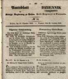 Amtsblatt der K&ouml;niglichen Regierung zu Posen. 1840.12.22 Nro.51