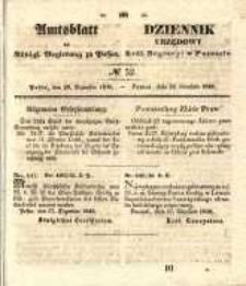 Amtsblatt der Königlichen Regierung zu Posen. 1840.12.29 Nro.52