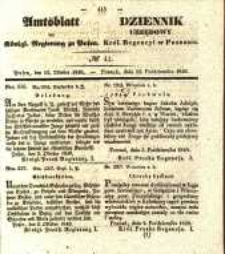 Amtsblatt der K&ouml;niglichen Regierung zu Posen. 1840.10.13 Nro.41