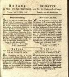 Dodatek do Nr. 12 Dziennika Urzęd.