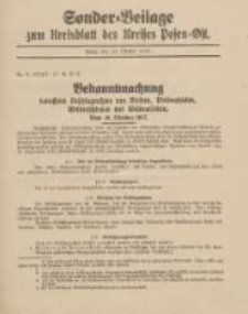 Kreis-Blatt des Kreises Posen-Ost 1917.10.13 Sonder Beilage