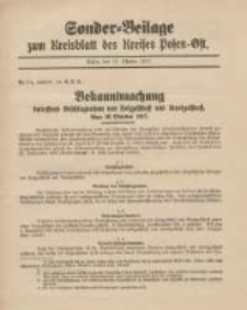 Kreis-Blatt des Kreises Posen-Ost 1917.10.17 Sonder Bailage